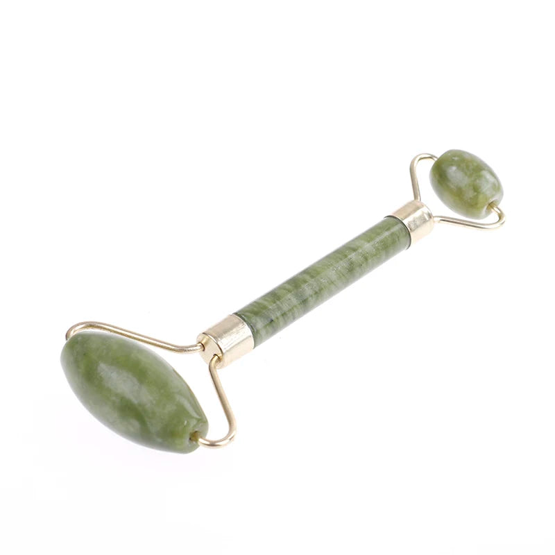 Natural Stone Face Massage Roller Double Head Facial Massage Roller Jade Face Slimming Body Head Neck