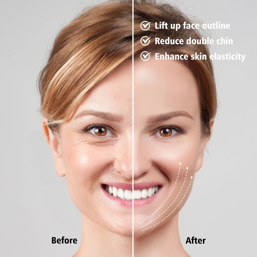 5-Modes Facial Microcurrents Massager Face Lifting Slimming Machine Skin Care Belt EMS Double Chin Reducer V Shape Beauty Device