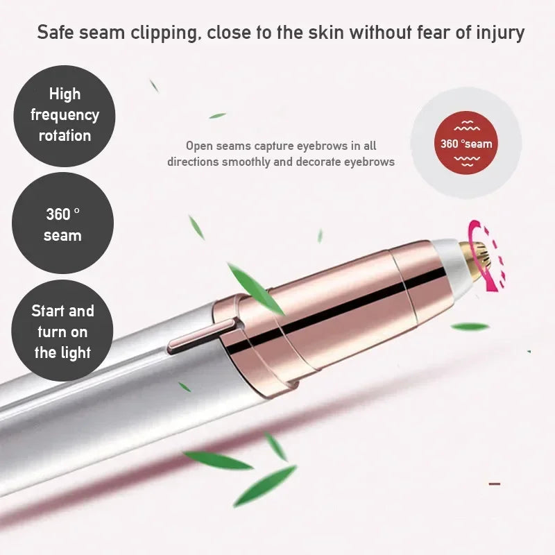 Women Mini Facial Hair Remover Electric Eyebrow Trimmer Security Hair Removal Eye Brow Epilator Shaper Shaver Painless Razor